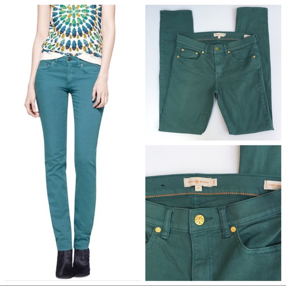 Tory Burch Denim - Tory Burch Ivy Super Skinny Jean In Teal